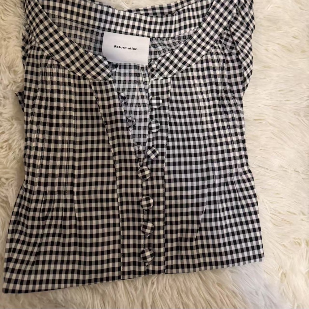 Reformation Calia Top Remy Check - Picture 5 of 6
